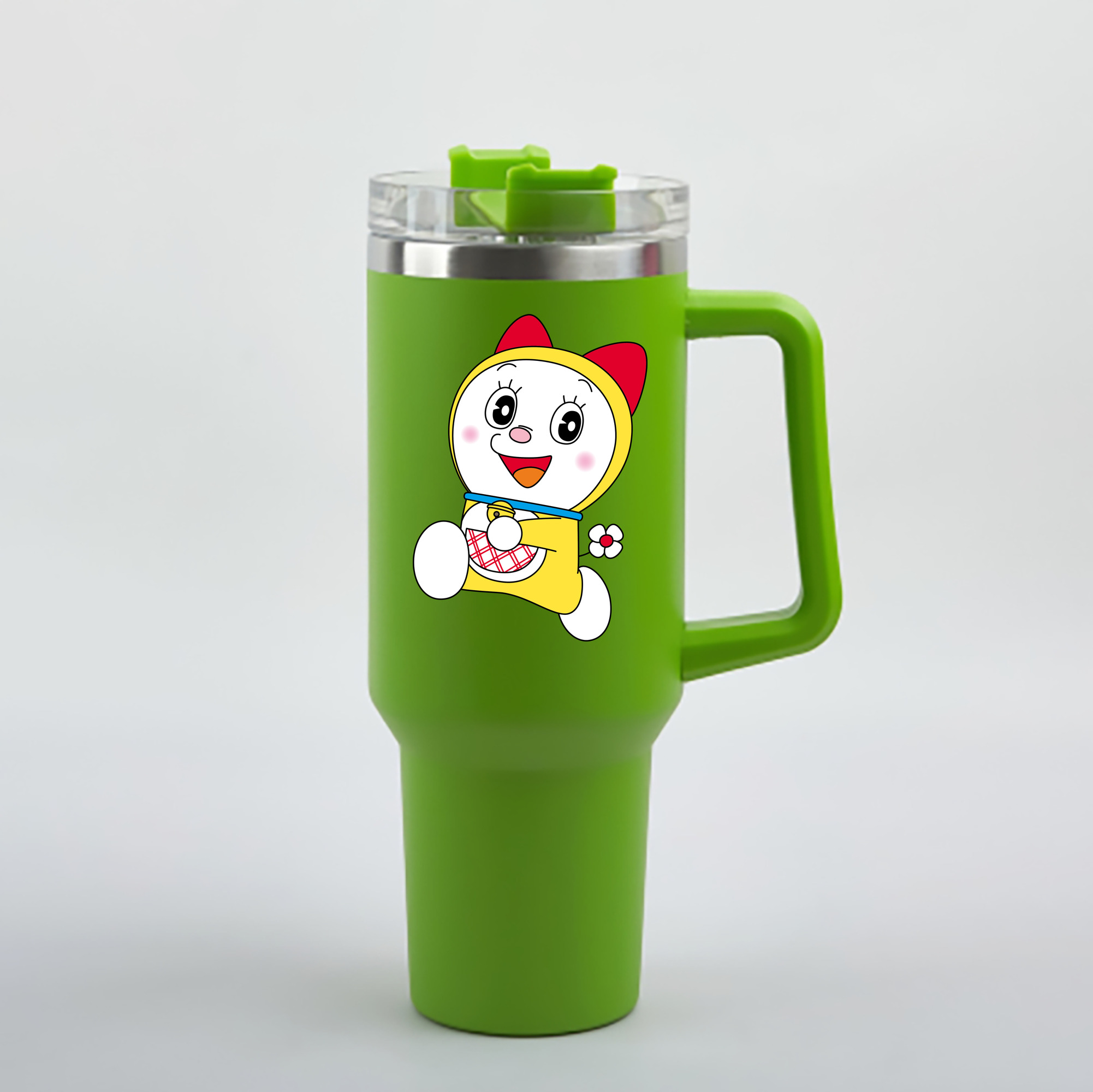 （画像用） ドラえもん ドラミ Doraemon Dorami 1200mL車用タンブラー - クリスタルステッカー（プラスチックストロー付き）
